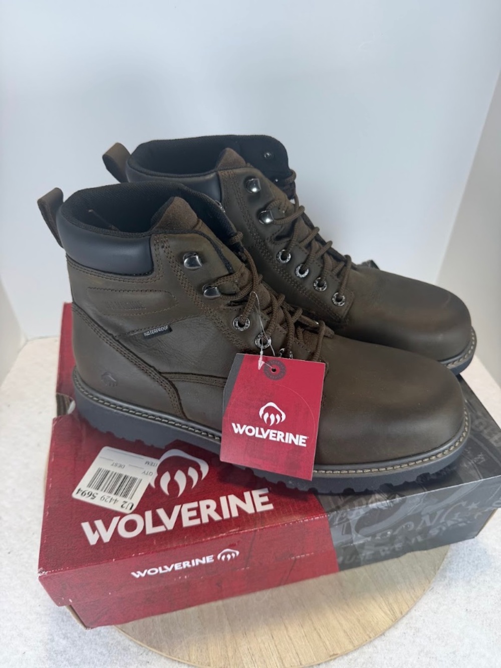 Wolverine Floorhand W10633 Mens 12 EW Steel Toe Waterproof Work Boots Brown NIB
